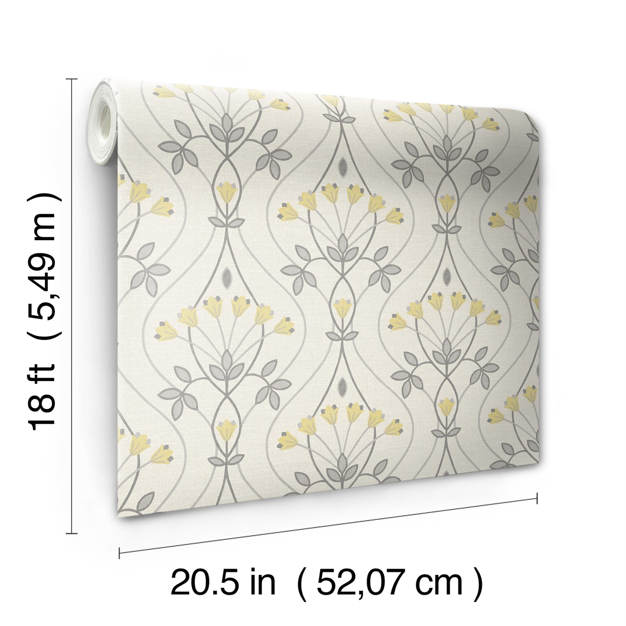 NuWallpaper Wilder Gray Peel & Stick Wallpaper